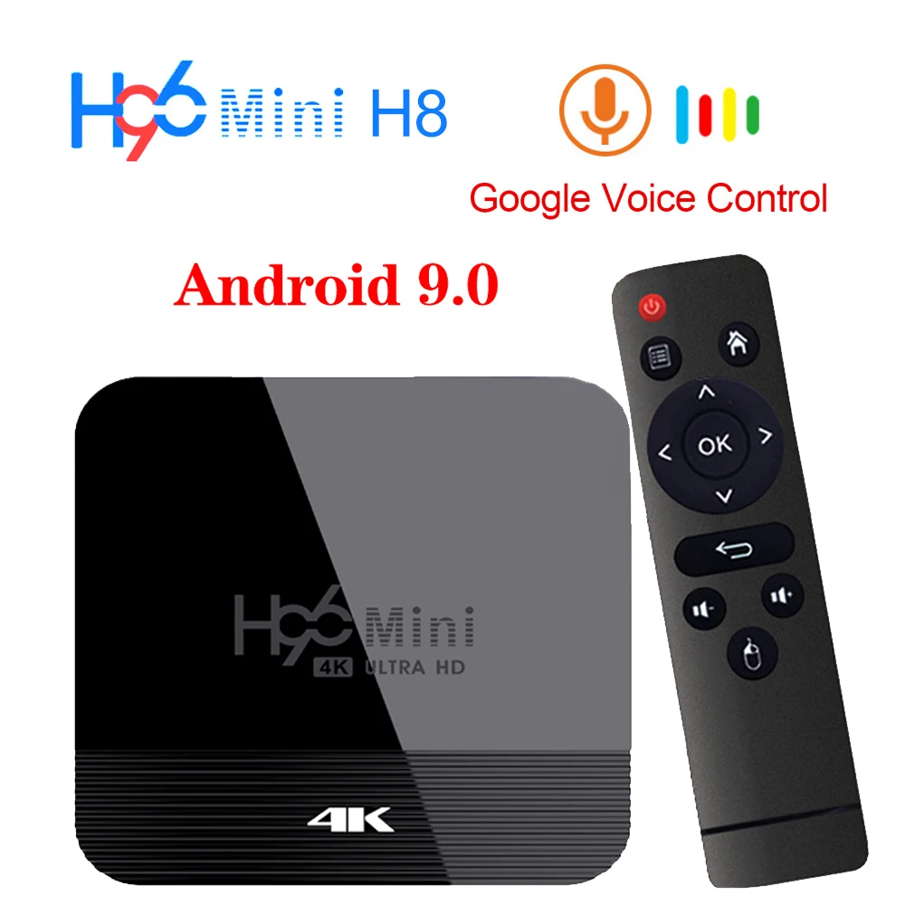 ТВ приставка H96 Mini H8 2G + 16G 4K Hd Rockchip RK3228A 2 4G /5G Wifi Android 9 0 Google Play BT4.0 google Store