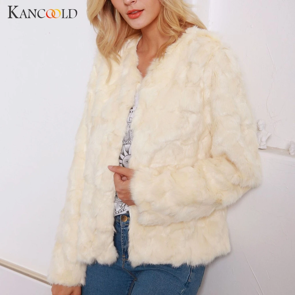KANCOOLD пальто, зимняя женская теплая короткая парка из искусственного меха на молнии, верхняя одежда, модные новые пальто и куртки для женщин 2019AUG20
