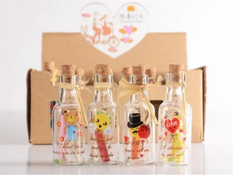 15pcs 12ml 15ml 25ml 35ml Small Clear Glass Storage Jars Bottle Vial Container Wishing Bottle with Cork Stopper DIY Home Decor