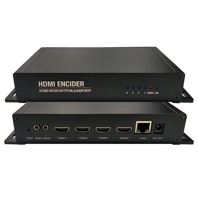 4 채널 Hevc HDMI IPTV Facebook Youtube 라이브 스트리밍 H.264 비디오 HD RTSP SRT H265 인코더, H265 인코더 Hevc 라이브 스트리밍