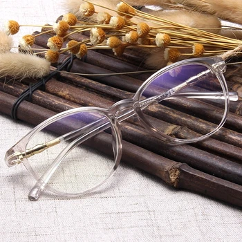 

Fashion Clear Glasses Frame for Women Vintage Clear frame Round Eye Glasses Female Plastic Transparent Optical Glasses Frames