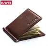 KAVIS marca delgada hombres mujeres cuero genuino Bifold masculino monedero billetera dinero Clip hembra pinza para dinero funda ► Foto 1/6