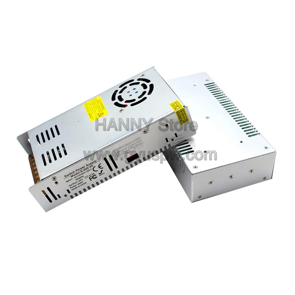 Универсальный 30V 13.3A 400W Регулируемый импульсный источник питания Трансформатор 110V 220V AC к DC30V SMPS для освещения CNC CCTV