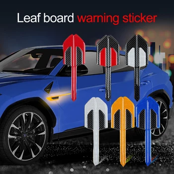 

1 Pair 3D Carbon Fiber Reflective Stickers 6 Colors Decals Warning Strips Anti-Scratch Luminous Auto Stickers For Car Accessorie