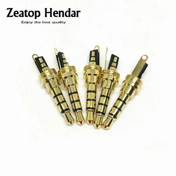 

50Pcs Gold Plated Stereo 3.5mm 3 Poles 4Pole Audio Jack with Clip 3.5mm Jack DIY Headphone Dual Track 3.5mm Audio Plug