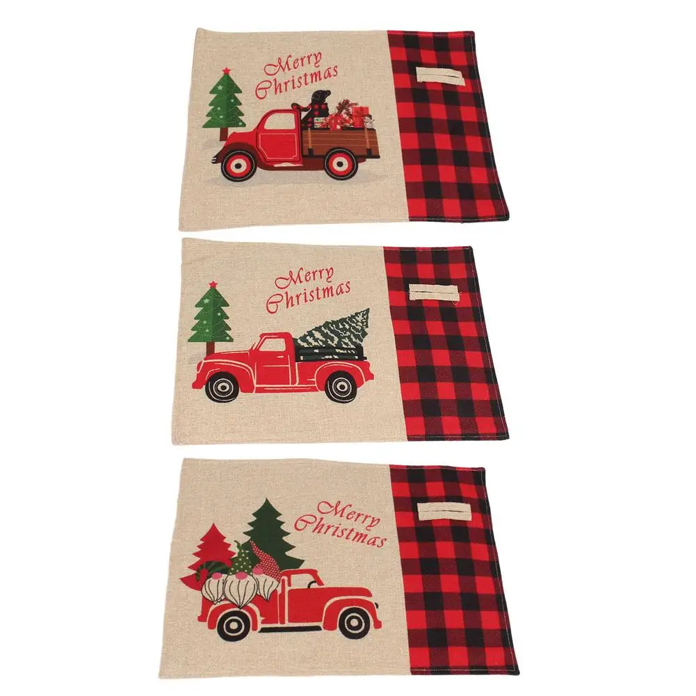 

Christmas Placemats For Table Kitchen Christmas Decor Home Restaurant Anti-slip Table Mat Hotel Supplies Manteles Individuales