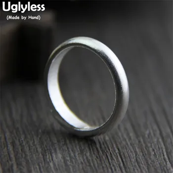 

Uglyless Real S999 Silver Simple Fashion Finger Ring Couples Neutral Handmade Opening Rings Men Women Fine Jewelry Lovers Bijoux
