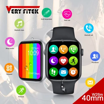 

IWO W26m SmartWatch 40mm Watch 6 Series 1.75inch Screen Smart Watch Bluetooth Call ECG Temperature Smart Watch PK IWO 12