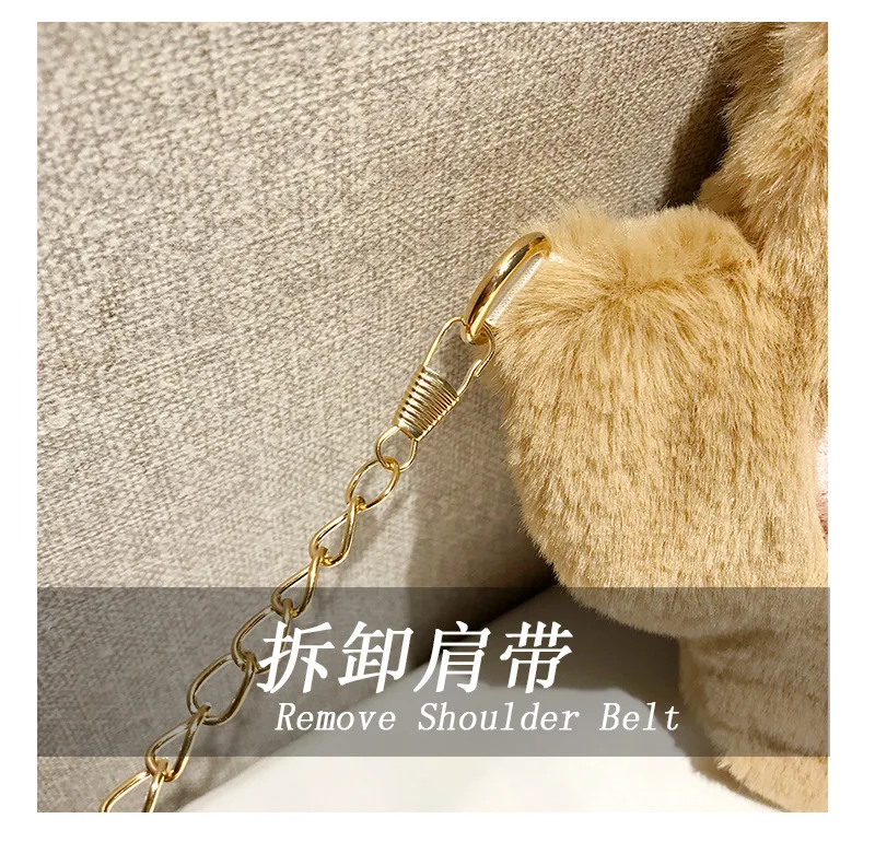 Кошка коготь плюшевая сумка на плечо круглая сумка женская зимняя меховая сумка с цепочкой милая девушка монстр сумка через плечо женская сумка