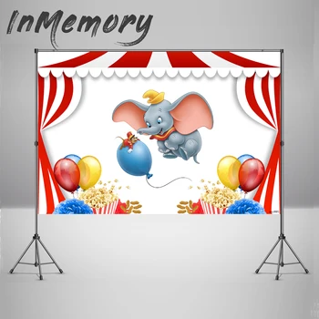 

Cirucs Photography Photophone Custom Photo Studio Backdrops Welcome Baby Dumbo Background Banner Photocall Vinyl