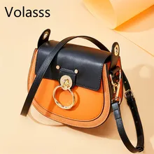 Новые сумки на ремне через плечо из натуральной коровьей кожи, роскошные сумки-мессенджеры для покупок, женские сумки черного и оранжевого цветов