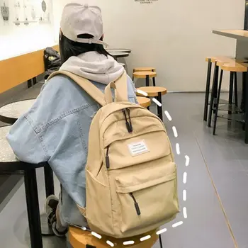 

Women Backpack Female's Canvas School Bags For Teenage Girls Women's Leaves Backpack Fresh New Large Capacity Travel Bag 2020