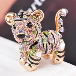 Stylish Keychain Lightweight 3 Colors 3D Zodiac Tiger Key Ring  Key Holder    Key Chain