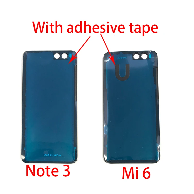 10 шт./лот для Xiaomi mi 6 mi 6 Note 3 Note3 запасная стеклянная задняя крышка батарейного отсека чехол