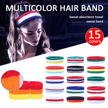 

1pcs Elastic Sweatband Sports Gym Headband Anti-Slip Women Men Breathable Basketball Fitness Yoga Volleyball Cycling Hair Band