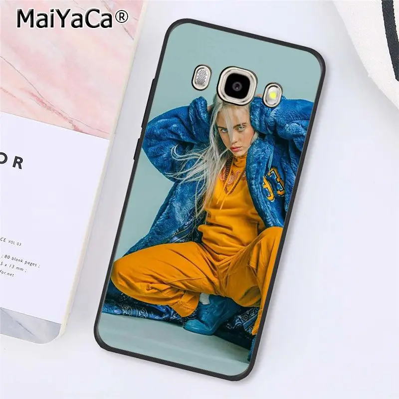 A14 MaiYaCa Billie Eilish Горячая музыка певица звезда чехол для телефона задняя крышка для samsung Galaxy J7 J6 J8 J4 J4Plus J7 DUO J7NEO J2 J5 Prime - Цвет: A14