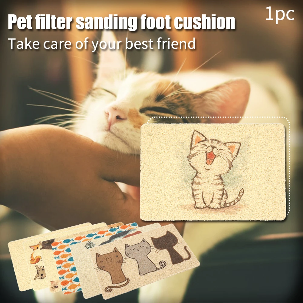 Universal Accessories Animal Pattern Easy Clean Home Rectangle Pet Mat Soft Cushion Cat Litter Thickened Indoor Anti Slip