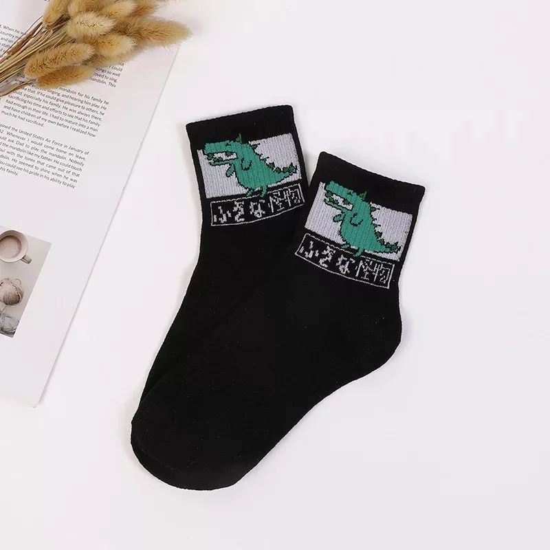 Для женщин носки унисекс с принтом в виде кошки из мультфильма спортивные носки Harajuku стиль; высокое качество; модные с животными принтами скейтборд носки, подарок на Рождество - Цвет: 7