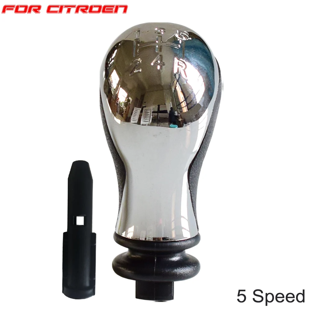 Автомобильный Stylinf 5 скоростей руководство для Citroen Saxo Xantia Xsara Picasso 1999-2008 C5 2001-2008 хромированная Ручка рычага переключения передач для автомобиля - Название цвета: 5 Speed