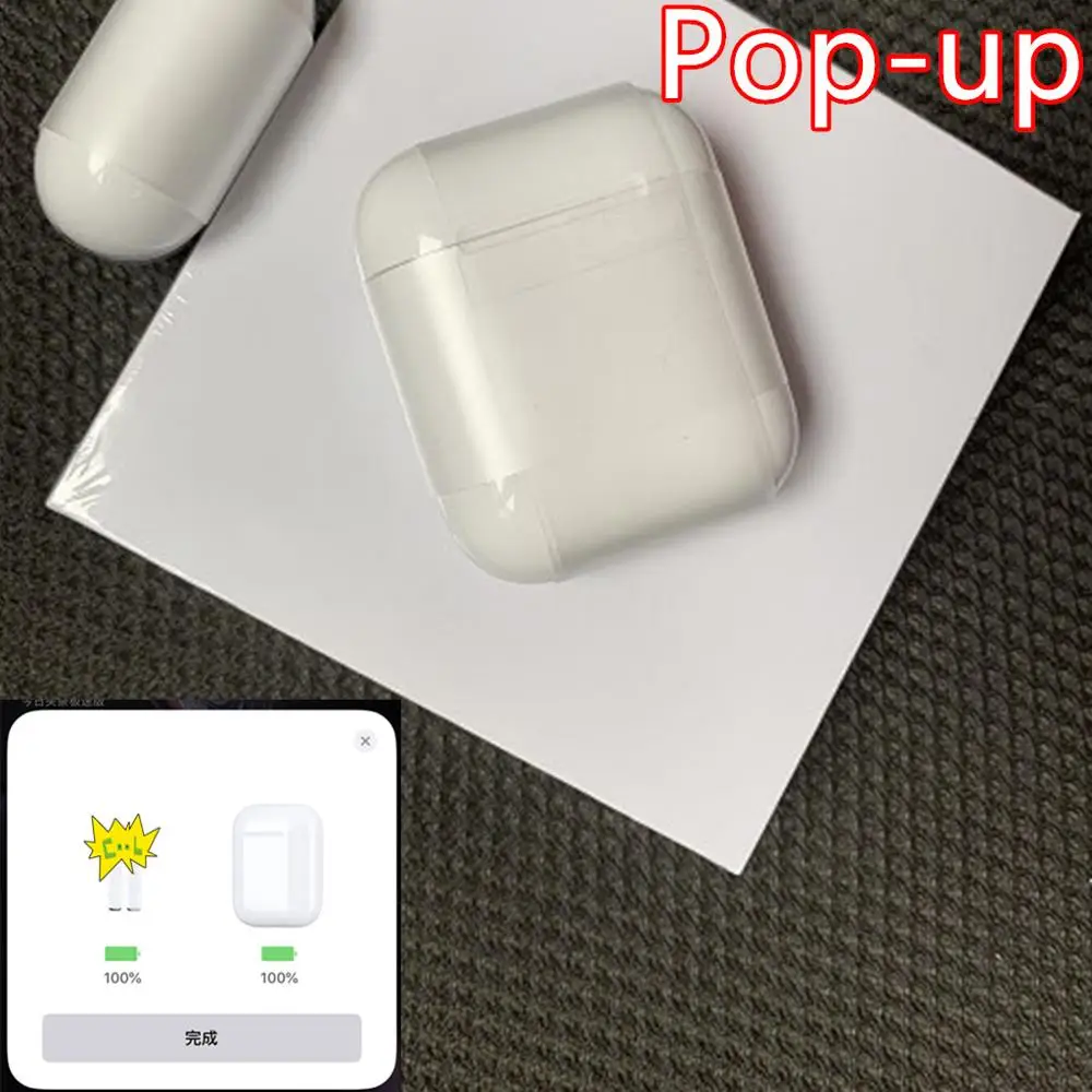 

100pc/w1 chip AP Pop up animation TWS Mini Wireless Bluetooth Connect Headphone In-Ear Earphone For iPhone Pad Mac Watch Android