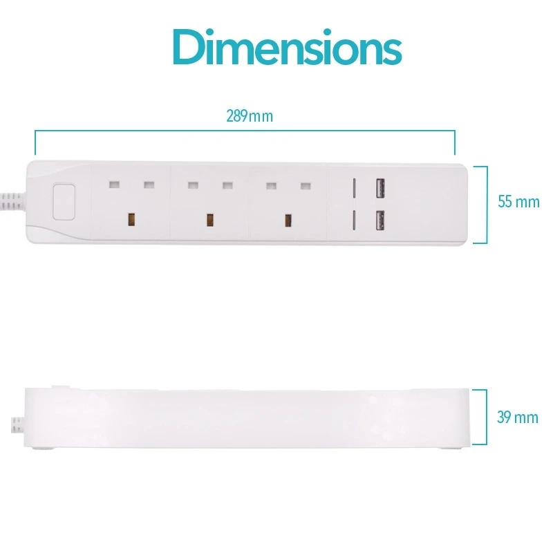 Умный WiFi сетевой фильтр 3 AC UK удлинитель розетка несколько розеток С USB работа с Aleaxa и Google Home
