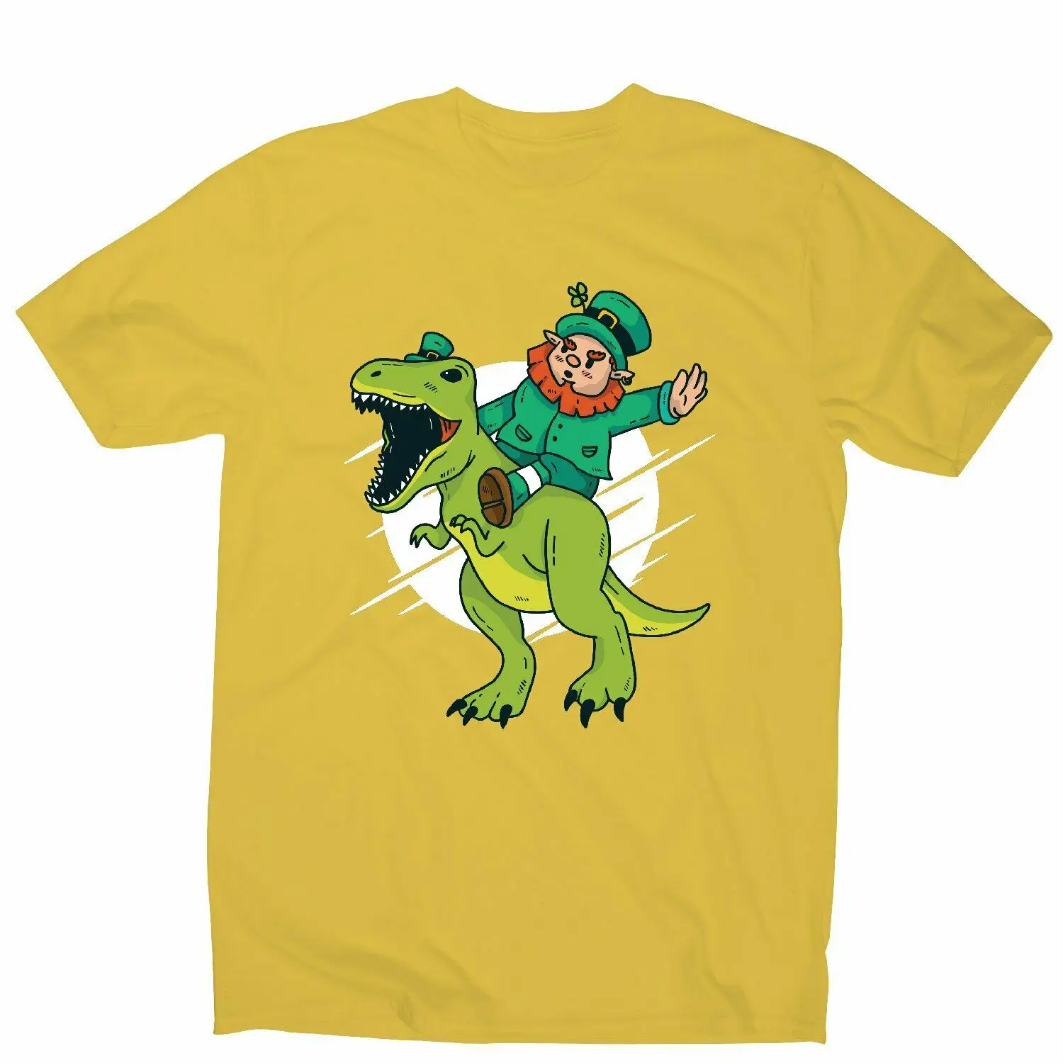 Забавная Мужская футболка Leprechaun Dino|Футболки| |