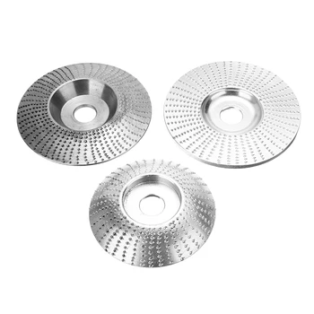 

3Pcs Wood Grinding Wheel Rotary Disc Plane/Inclined Plane/Arc Sanding Wood Carving Tool Abrasive Disc Tools For Angle Grinder
