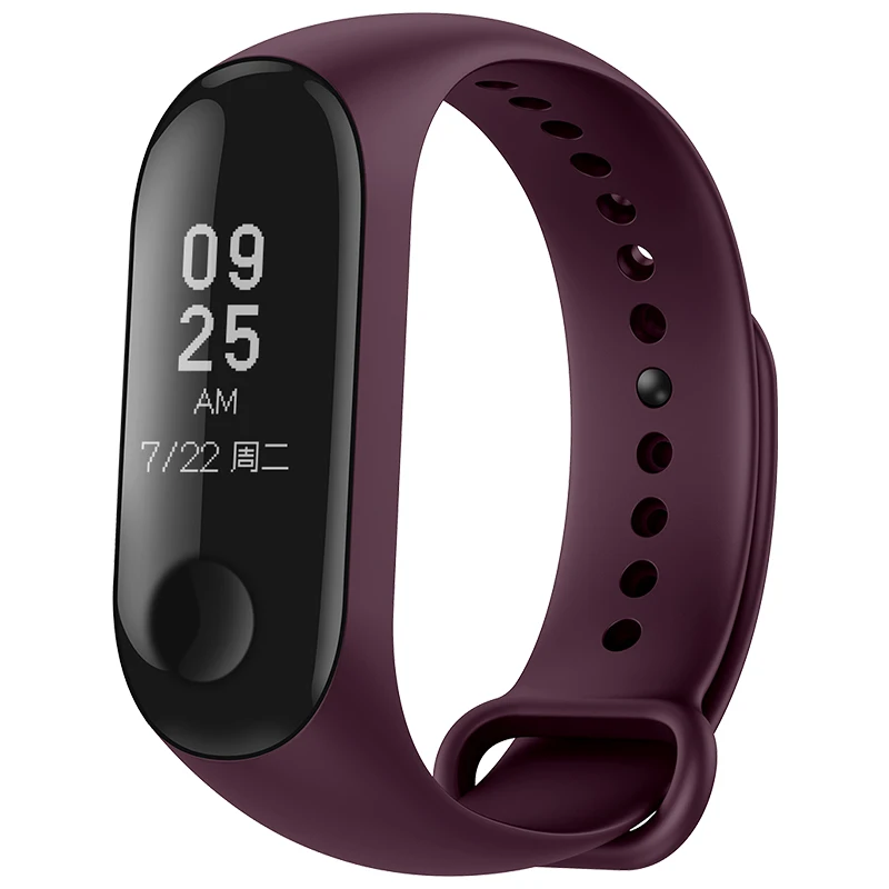 Xiaomi mi Band 3 Смарт-Браслет фитнес-браслет mi band OLED 0,78 дюймов Большой экран частота сердечных сокращений 5 АТМ Водонепроницаемый Bluetooth Smartband - Цвет: CN  Wine Red