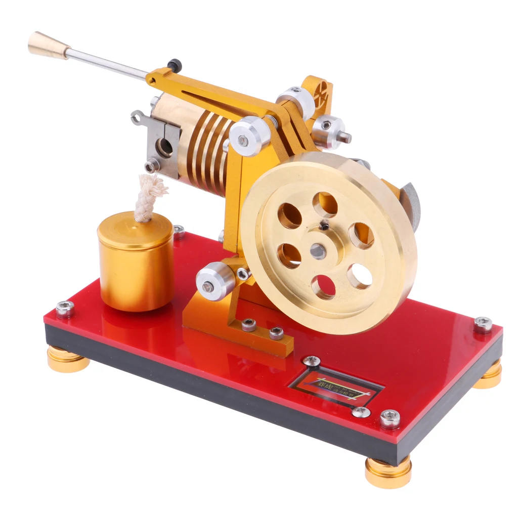 Hot Air Flame Licker Eater Flywheel Stirling Engine Motor Steam Power Generator Model Physical Experiment Collection Toy