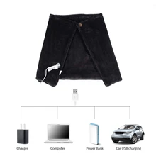 80*40 см зимнее домашнее офисное USB Отопление шаль плечо электрическое подогреваемое одеяло коврик мягкое углеродное волокно гостиная с подогревом шаль B4