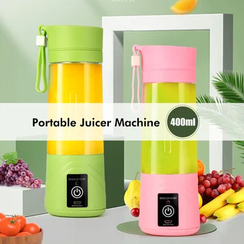 

380ml Portable Juicer Electric USB Rechargeable Smoothie Blender Machine Mixer Mini Juice Cup Maker fast Blenders food processor