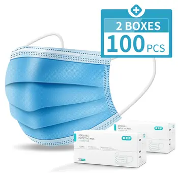 

3 Laye Mask Dust Protection Masks Disposable Face Mask Non Woven Anti-Dust Filter Safety Masks Anti-Dust