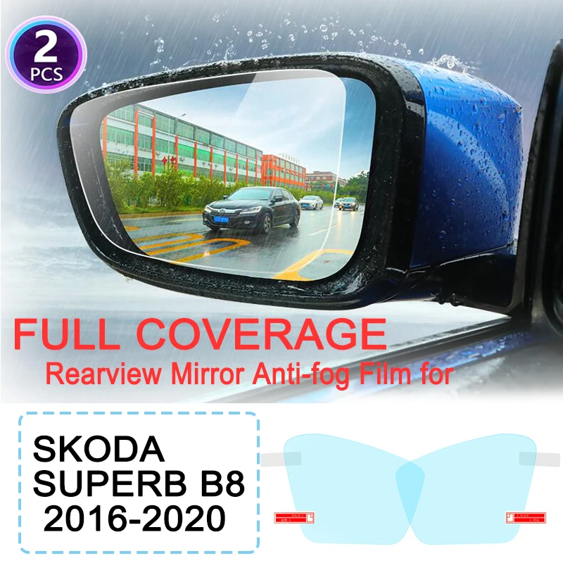 

Full Cover Anti Fog Rainproof Film Rearview Mirror for Skoda Superb 3 B8 3V 2016~2020 MK3 Car Sticker Anti-fog Films Accessories