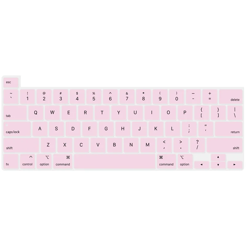Light Pink Защитная клавиатура с американским раскладкой для Macbook Pro, 16 дюймов, чехол для клавиатуры A2141, силиконовый Пылезащитный Водонепроницаемый чехол для клавиатуры - Цвет: Light Pink