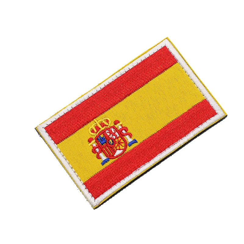 Spain-Flag-3D-Embroidered-patch-for-clothing-and-hats-Armband-Military-Moral-Badge-Hook-And-Loop (3)