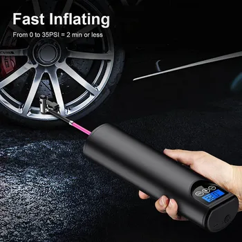 

Portable Air Compressor Inflatable Pump with LCD Display USB Interface for Car Bicycles Tires Balls Swimming Rings SEC88
