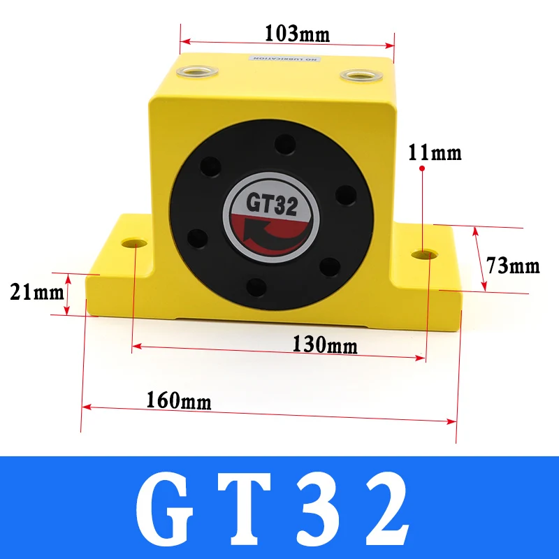 GT4, GT6, GT8, GT10.. промышленный пневматический вибратор осциллятор воздушный роторный турбо-вибратор Feidiwa Тип - Цвет: GT32