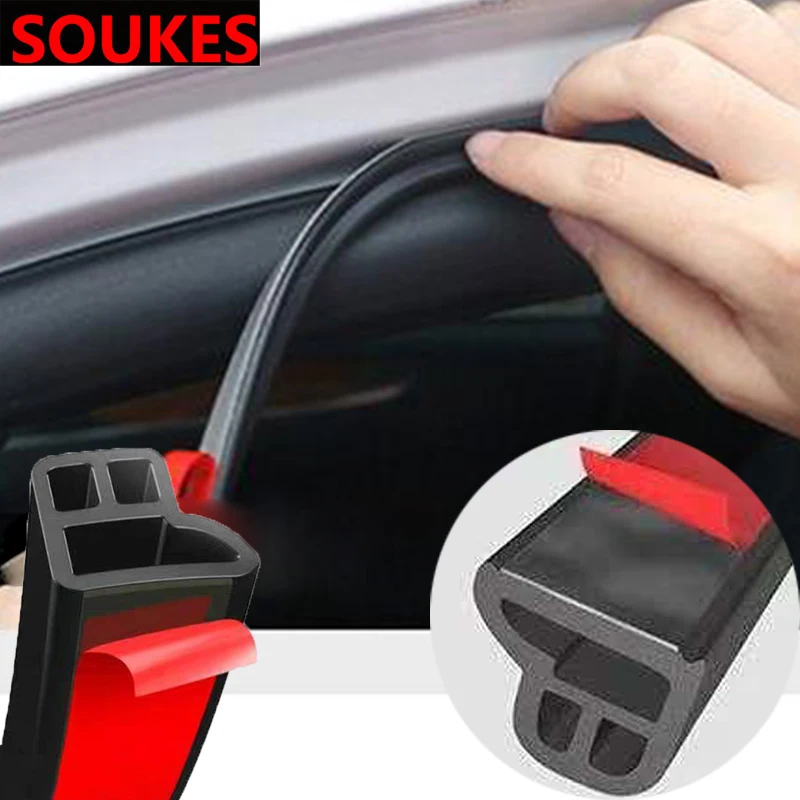 

5M Car Door Hood Soundproofing Seal Rubber Strip For Volvo S60 V70 XC90 Subaru Forester Peugeot 307 206 308 407 Auto Accessories
