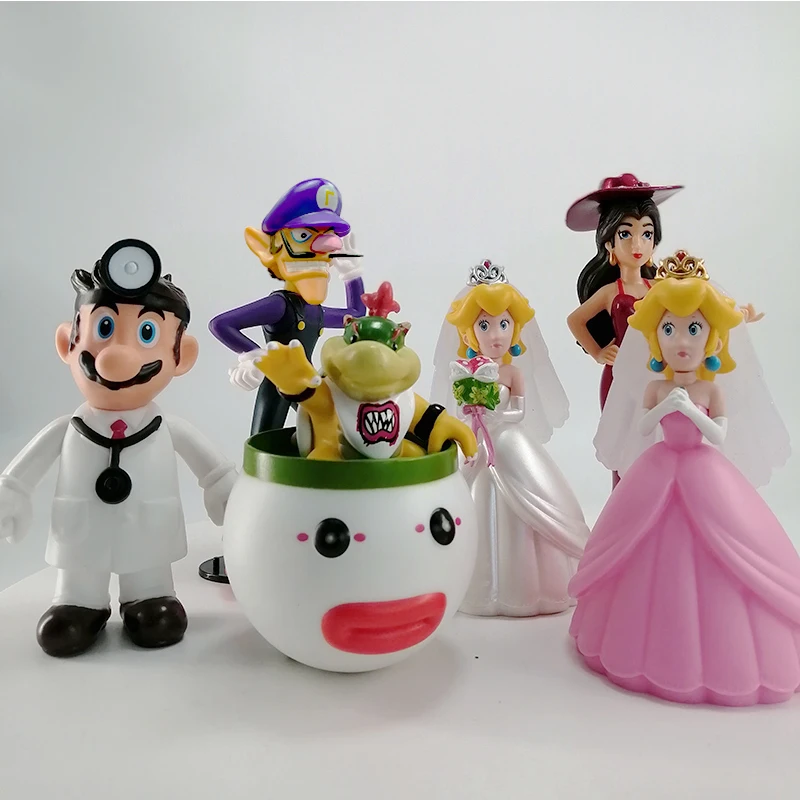 Экшн-фигурка из ПВХ в стиле Super Mario Bros Prince Bowser Princess Peach коллекционные