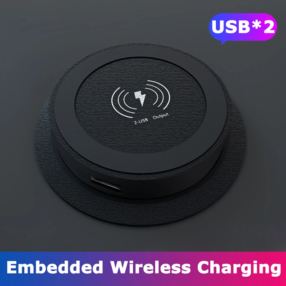 20W QI Wireless Charger Furniture Desktop Embedded Wireless Charger For iPhone 11 XS Samsung S10 Table Office USB Phone Charger