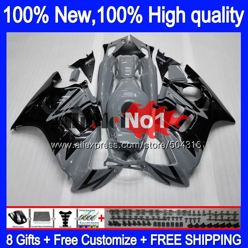 Корпус+ майка для HONDA CBR600FS CBR 600F3 600 F3 CC 97-98 3MC. 101 серого и черного цветов, CBR600 F3 FS 600CC CBR600F3 97 98 1997 1998 обтекатели
