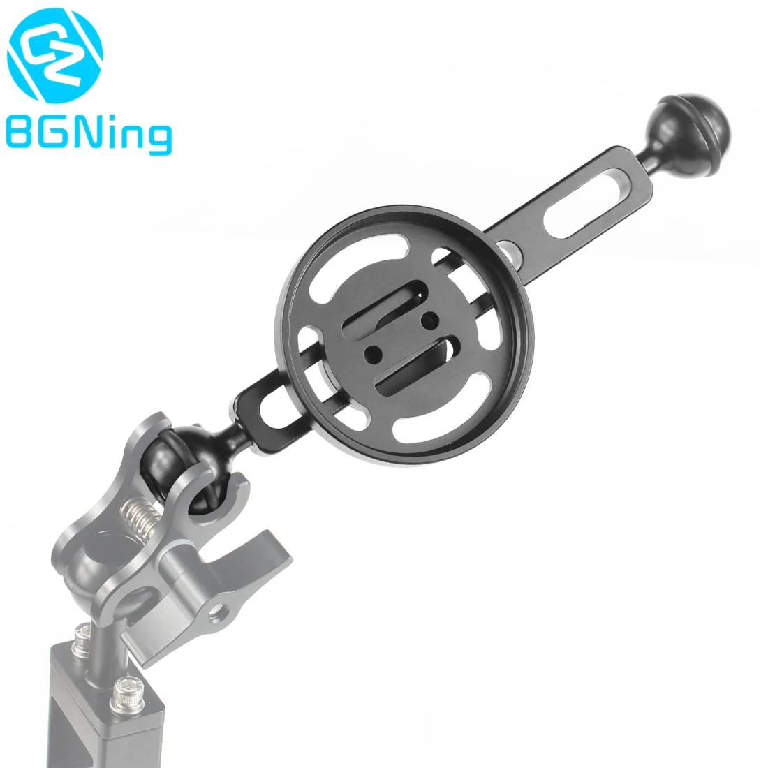 

Aluminum 67mm Lens Mount Holder for Macro/Wide Angle Lens with 20cm/13cm Extension Diving Floating Light Arm Underwater SLR Part