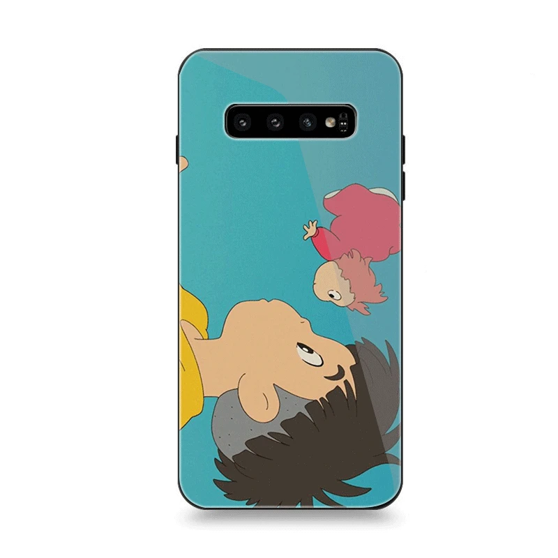 Мобильный чехол для телефона Стекло для samsung A10 A20 A30 A40 A50 A60 A70 S7 край S8 Plus Note 8 9 S10 крышка Поньо и сосукэ - Цвет: G2