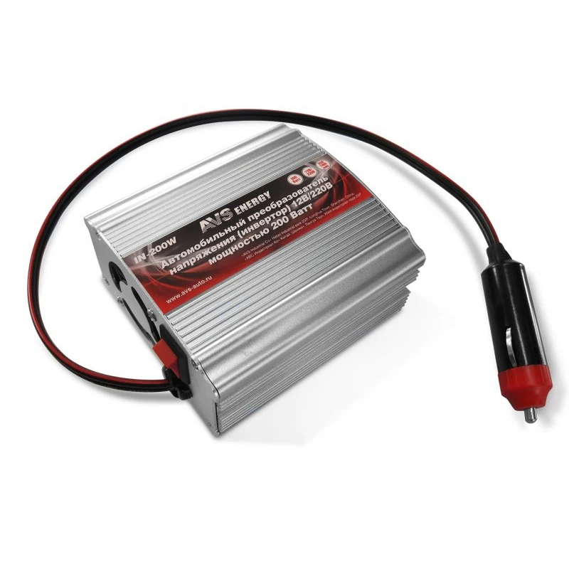 Инвертор AVS IN-200W автомобильный 12/220V 200Вт 50-60Гц 8 2х8 9x4 7см | Автомобили и мотоциклы