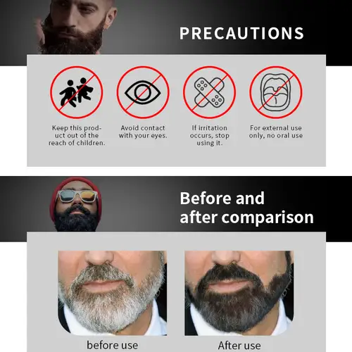 Sevich Long Lasting Beard Dye Shampoo For Men Beard Dying Removal White Grey Beard Hair Men Black Beard Care Tint Cream Shampoo - Image 5