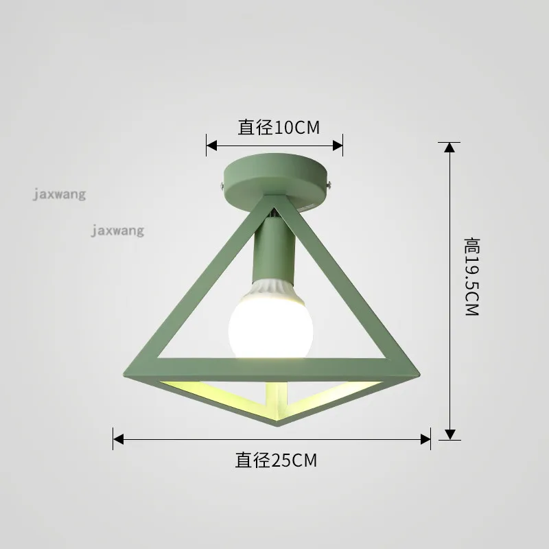 Скандинавское потолочное освещение ресторанная Подвесная лампа современный светодиодный круглые потолочные светильники Проходная Светодиодная лампа на потолок в коридор лампа в спальне светильники - Цвет корпуса: green