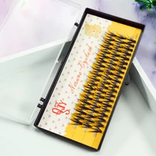 3 linhas 20d russo volume cor cílios extensão c/d/dd onda premade fãs lash venda quente cílios individuais extens