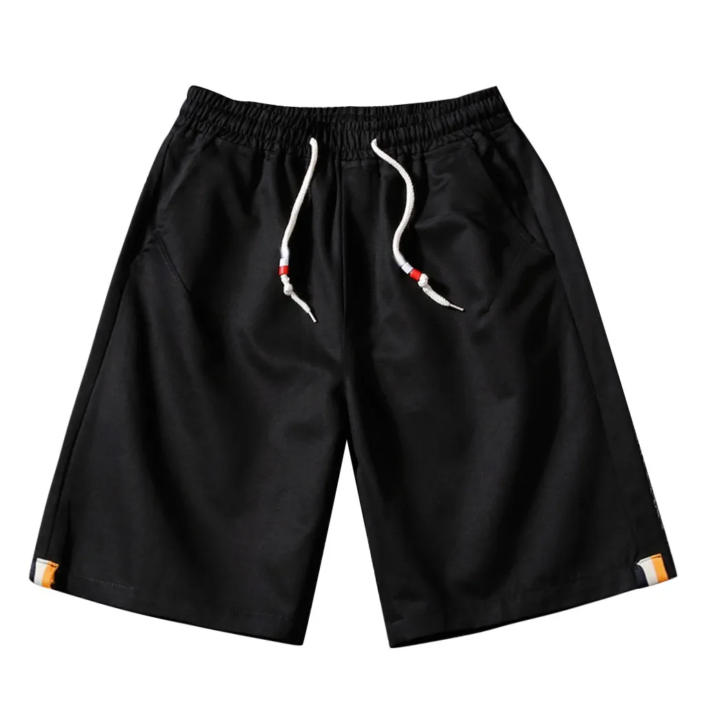 Мужские шорты, мужские однотонные повседневные шорты с завязкой на кармане, эластичные, простые, подходят ко всему, мужские бермуды, Para Ho, мужские повседневные 11,21