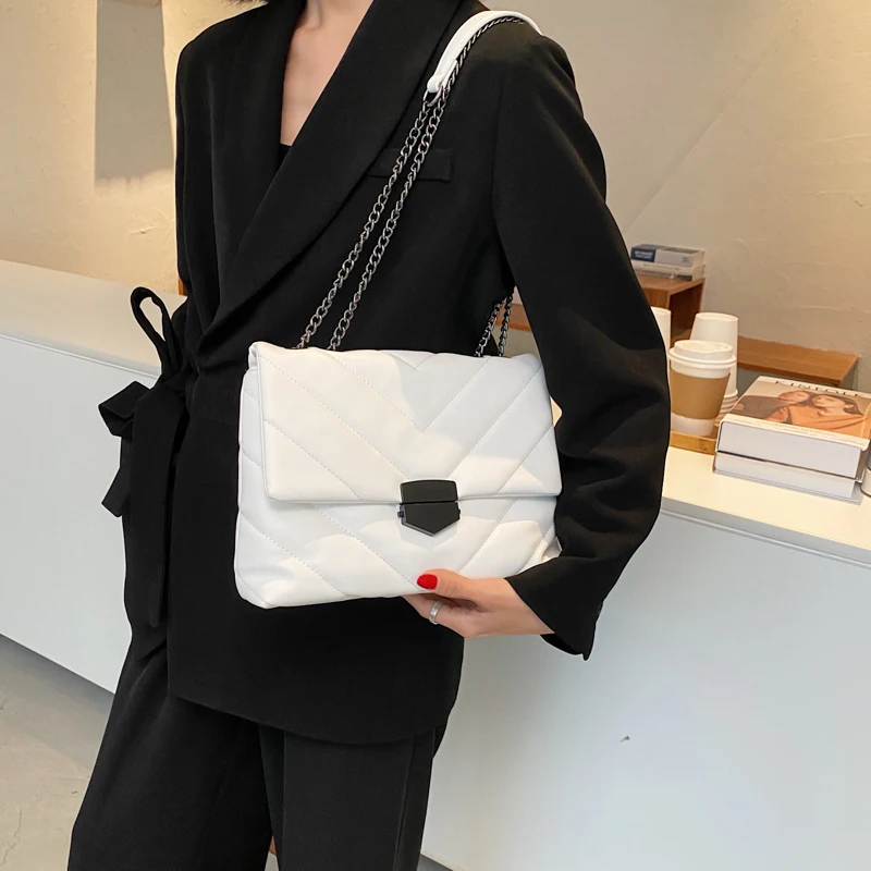LEFTSIDE Embroidery Thread Small PU Leather Crossbody Bags For Women 2021 Trend Women's Branded Trending Shoulder Handbags