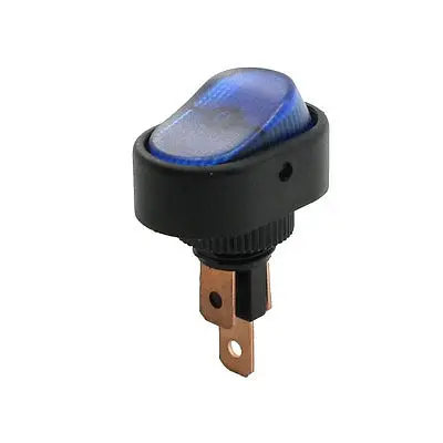 

DC 12V 30A SPST Blue Indicating Lamp ON/OFF 3 Pin Car Snap in Rocker Switch
